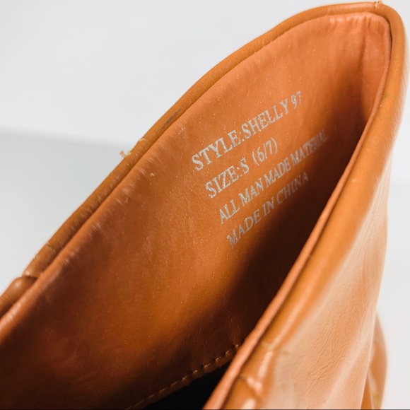 Forever 21 Shelly Booties Faux Leather Brown 6/7 - Picture 4 of 6